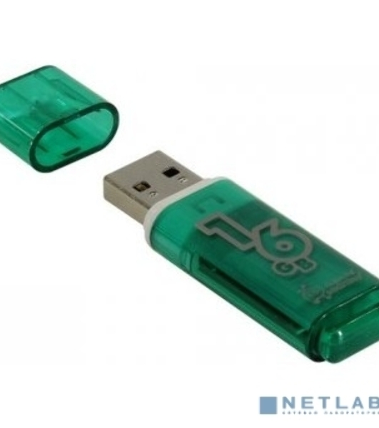 Флешка USB Smartbuy Glossy series Green (SB16GBGS-G), 16Gb, USB 2.0, R/W 25/15, зеленый
