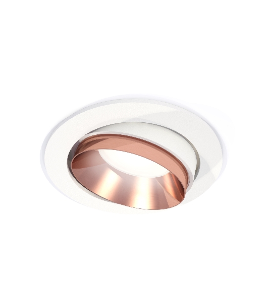 Комплект встраиваемого поворотного светильника Ambrella light XC7651025 SWH/PPG белый песок/золото розовое полированное MR16 GU5.3 (C7651, N7035)