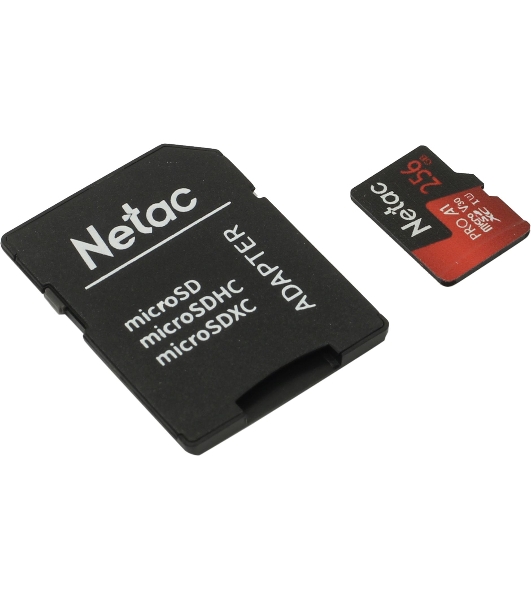 Флеш Карта MicroSD card Netac P500 Extreme Pro 256Gb, retail version w/SD adapter