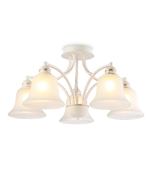 Светильник Ambrella light TR3050/5 WH/GD/FR белый/золото/белый матовый E27/5 max 40W D630*320