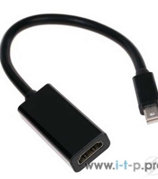 Переходник miniDisplayPort - HDMI, Cablexpert A-mDPM-HDMIF-02, 20M/19F, кабель 15 см, черный, пакет