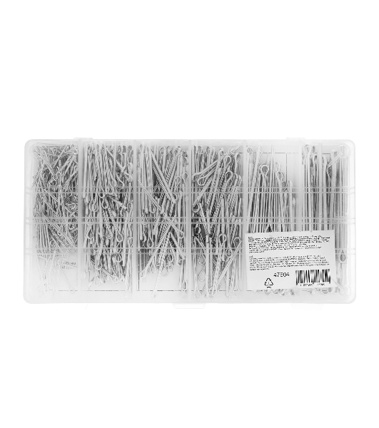 Набор шплинтов Сибртех, S головки х L: 1,6x25, 2,3x25, 2,3x38, 3,1x32, 3,1x50, 4x63 мм, 555 предметов