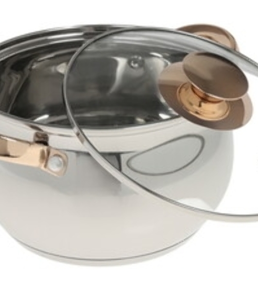 Набор посуды Kelli KL-4206 6 пред.(Кастрюля с жаропрочной стекл. крышкой 2.1 л. Кастрюля с жаропрочной стекл. крышкой 3 л. Кастрюля с жаропрочной стекл. крышкой 4 л. Высококачественная нерж. сталь 18/10. 5-ти слойное капсульное дно.)