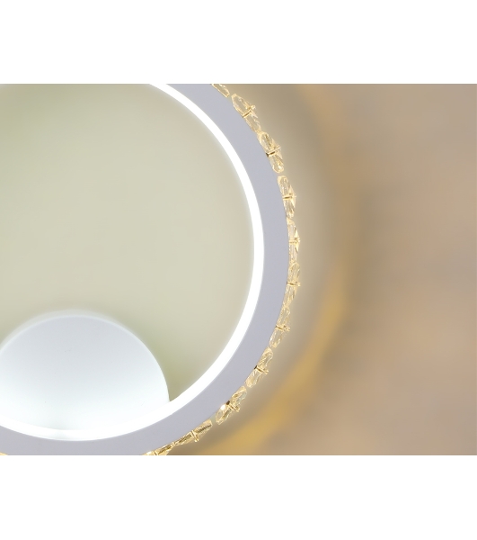 Настенный светодиодный светильник с выключателем Ambrella light FA211 WH белый LED 3000K+6400K 15W 230*250*45