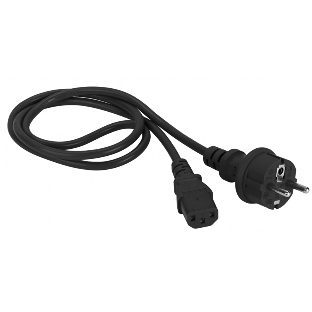Шнур питания Lanmaster C13-Schuko прямая, 3х0.75, 220В, 10А, черный, 2 метра