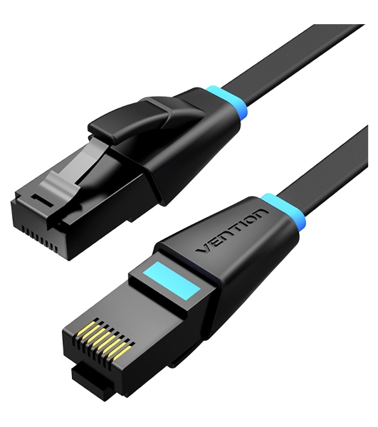 Патч-корд Vention прямой UTP cat.6, RJ45 - 5м. плоский черный