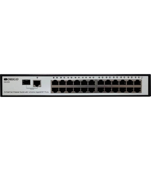 Коммутатор настраиваемый 25-портовый 100 Мбит/с ORIGO OS1225/A1A с гигабитным комбо-портом