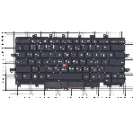 Клавиатура для ноутбука Lenovo ThinkPad X1 Carbon Gen 4 2016 черная без рамки с подсветкой, фото2