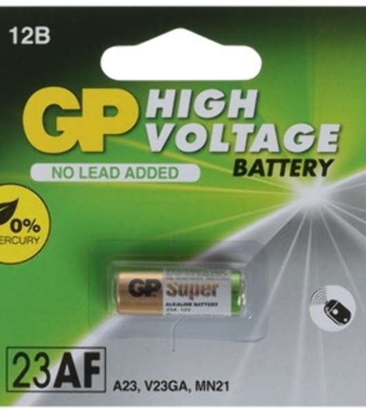 Высоковольтная батарейка 12В GP 23AF - 1 шт. в блистере