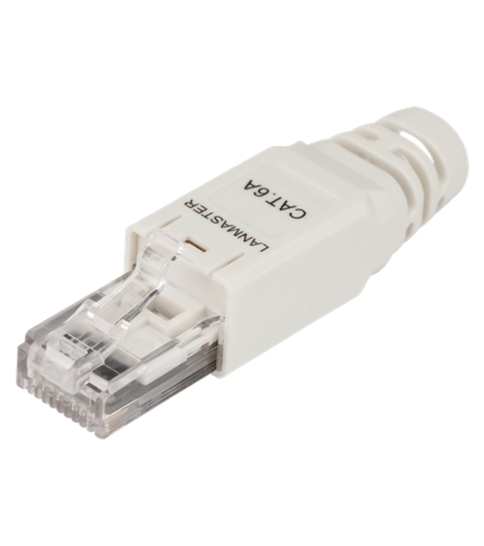 Коннектор Lanmaster LAN-TMP-U6A-WH полев.RJ45 кат.6A UTP бел. (упак.:1шт)