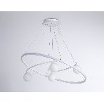 Светильник Ambrella light FL66326/1+4 WH белый 92W 3000K-6400K+G9/4 D800/600*1200 (ПДУ ИК), фото 1