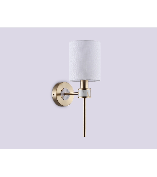 Настенный светильник Ambrella light LH72375 DBS/WH темная латунь/белый E14 max 40W 190*120*370