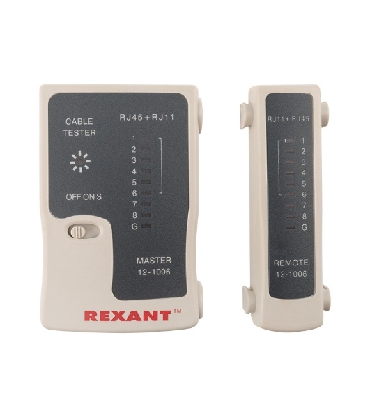 Тестер кабеля Rexant RJ-45+RJ-11 468