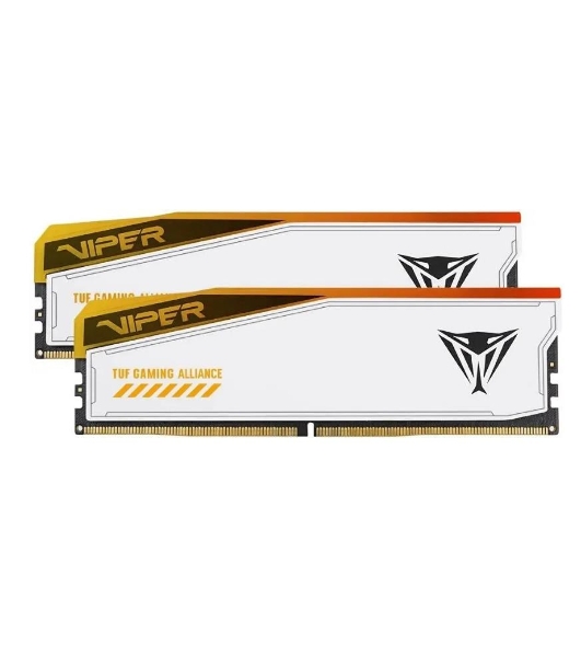 Оперативная память Patriot Viper Elite 5 TUF Gaming, DDR5, 32Gb (2x16 GB), 6000 MHz, CL36, DIMM, радиатор, RGB, белый