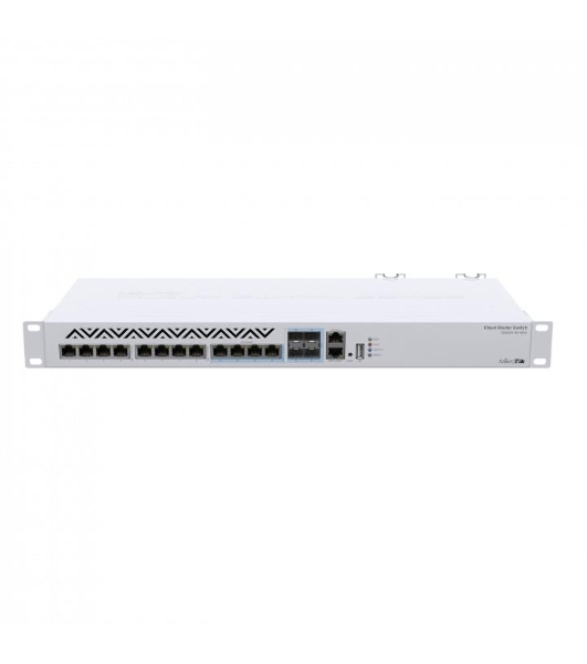 Маршрутизатор MikroTik CRS312-4C+8XG-RM Cloud Router Switch 8х 1G/2.5G/5G/10G RJ45, 4х 10G RJ45/SFP+ with RouterOS L5, 1U rackmount enclosure