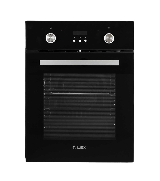 Духовой шкаф LEX EDP 4571 BLобъем 55л, LED таймер, 7 функций, встраиваемый
