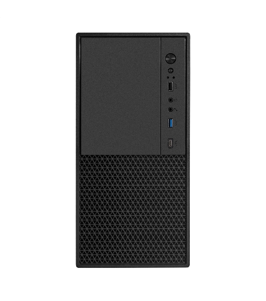 Компьютерный корпус Minitower ExeGate BAA-308MUC-UNS400 (mATX, БП UNS400 с вент. 12см, 1хUSB+1хUSB 3.0+1хTypeC, HD Audio, черный)
