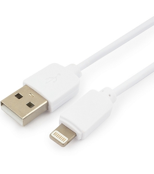 Кабель USB Гарнизон GCC-USB2-AP2-0.5M-W AM/Lightning, для iPhone5/6/7, IPod, IPad, 0.5м, белый, пакет