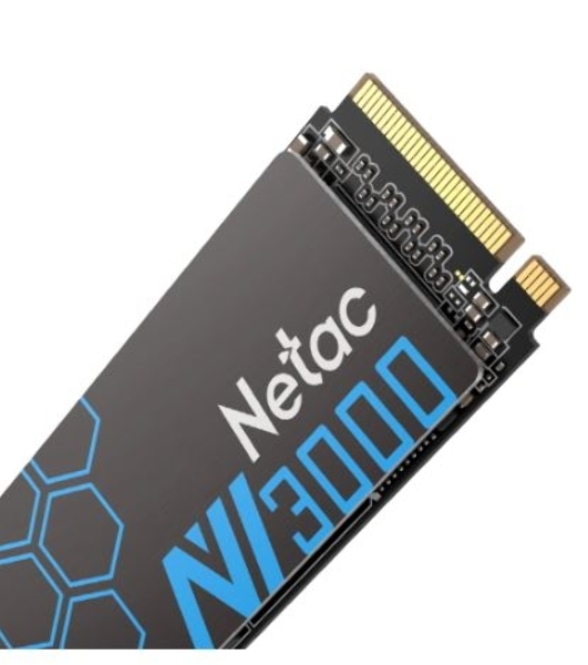 Накопитель SSD Netac NV3000, 2Tb, PCIe 3.0 x4, M.2 2280, NVMe, R/W 3100/2100, с радиатором