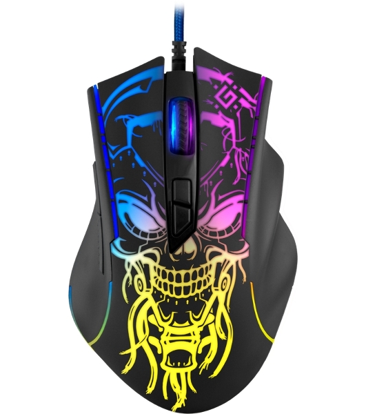 Мышь проводная Defender Bulletstorm GM-928 черный, 7200 dpi, USB, кнопки - 7