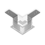 GL1039 WH белый коннектор угловой для встраиваемого магнитного шинопровода Magnetic 220V 80*80*47, фото6