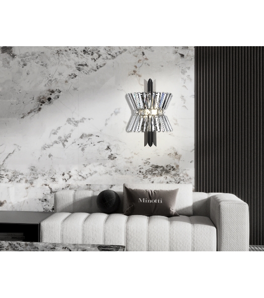 Настенный светильник Ambrella light LH41032/2 BK/CL черный/прозрачный E14*2 max 40W 310*180*460