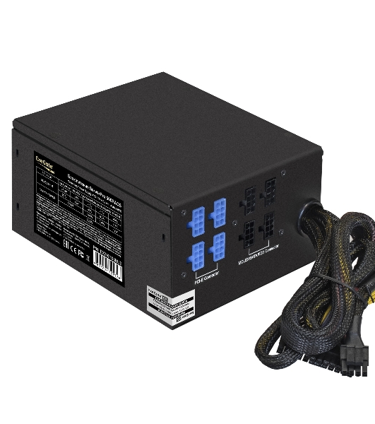 Блок питания серверный 500W ExeGate ServerPRO-500RADS (ATX, for 3U+ cases, APFC, КПД 80% (80 PLUS), 14cm fan, 24pin, (4+4)pin, PCIe, 5xSATA, 4xIDE, FDD, Cable Management, black)