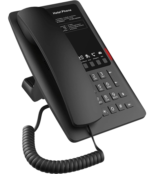 Гостиничный IP-телефон Fanvil H4W WIFI Hotel Phone 2 SIP Lines 1 USB Port for phone charging 5 Soft keys prograммable service hotline 2.4GHz&5GHz,Wi-Fi 6 PoE HD Voice PSU