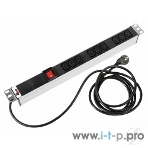ЦМО Блок розеток Rem-16 с выкл., 9 IEC 60320 C13, 16A, алюм., 19', шнур 3 м. (R-16-9C13-V-440-3), фото5