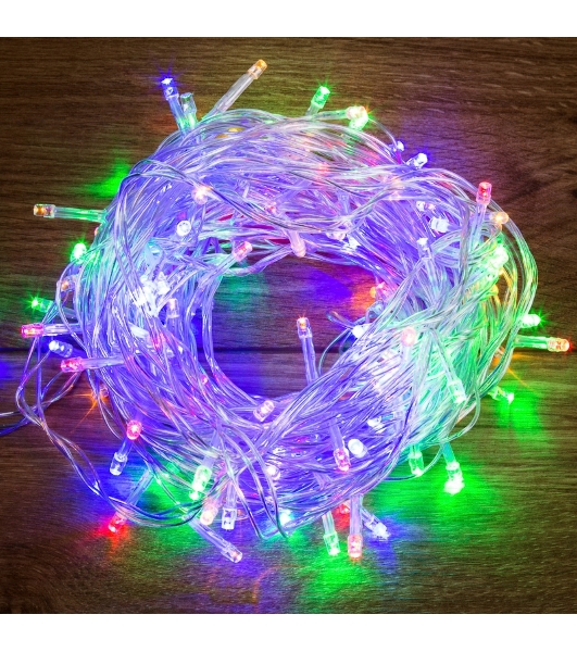 Гирлянда Neon-night 'Твинкл Лайт' 15 м, прозрачный ПВХ, 120 LED, цвет Мультиколор