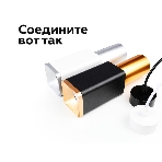 Корпус светильника C7821 SBK черный песок 70*70*H125mm MR16 GU5.3, фото 1