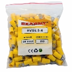 Наконечник кольцевой изолированный Rexant ø 4.3 мм 4-6 мм² (НКи 6.0-4/НКи5,5-4) желтый, фото2