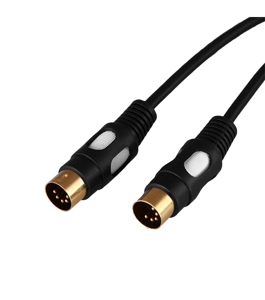 Шнур Rexant DIN 5 Pin - DIN 5 Pin, длина 1,5 метра (GOLD)