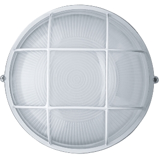 Светильник Navigator ЛОН NBL-R2-100-E27/WH 1х100Вт E27 IP54 (аналог НПБ 1102 бел. круг с решеткой 100Вт)