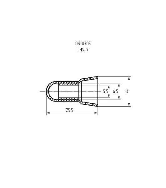 Концевая изолированная заглушка Rexant КИЗ-7, ø 5,5 мм (8,0-10,0 мм²)