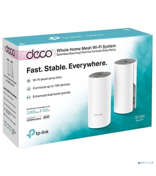Роутер TP-Link DECO E4(2-PACK) AC1200 Домашняя Mesh Wi-Fi система