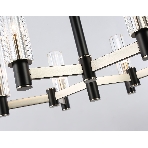 Люстра Ambrella light LH55501/6 SN/BK/CL сатин никель/черный/прозрачный E14*6 max 40W D570*760, фото3