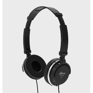 Проводные наушники Ritmix RH-501 черный, накладные, Jack 3.5 мм, складная конструкция