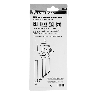 Набор ключей Matrix имбусовых TORX, 9 шт: T10-T50, CrV, удлиненные, сатин.