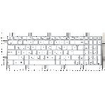 Клавиатура для ноутбука Asus X756 белый без рамки (горизонтальный Enter), фото2