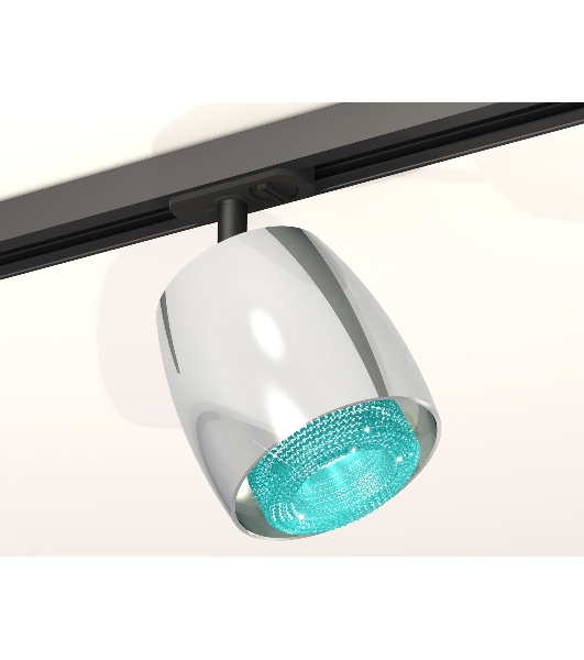 Светильник Ambrella light XT1143010 PSL/BL/SBK серебро полированное/голубой/черный песок MR16 GU5.3 (A2537, C1143, N7194)