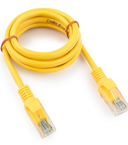 Патч-корд UTP Cablexpert cat.5e, 1м, литой, многожильный, желтый