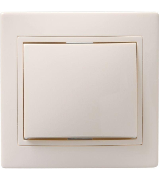 Выключатель IEK EVK10-K33-10-DM ВС10-1-0-ККм 1кл 10А КВАРТА (кремовый)