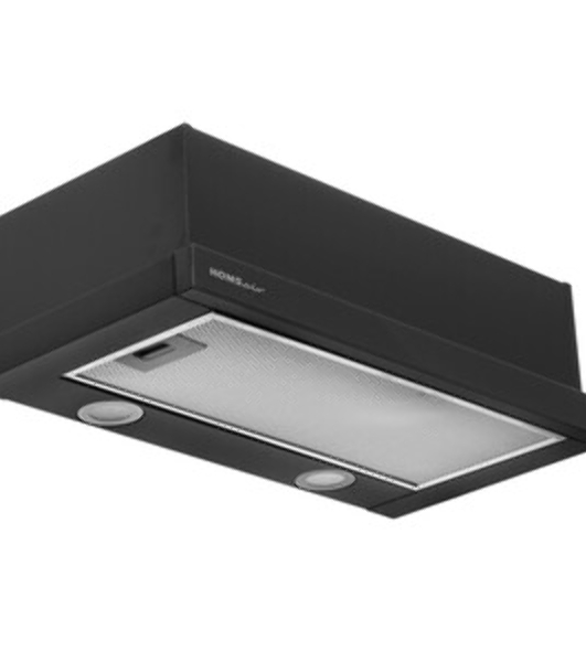 Вытяжка телескопическая HOMSair Flat 60 Glass черный, 60 см, 520 куб. м/ч, 45 дБ