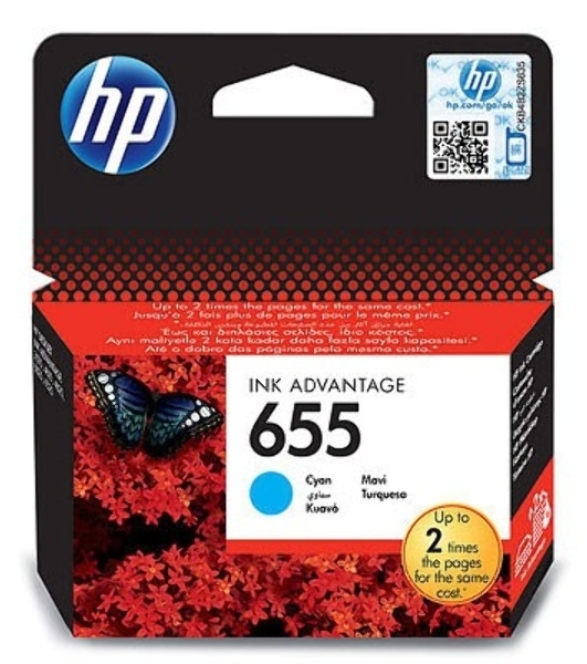 Картридж струйный HP 655 CZ110AE голубой для HP DJ IA 3525/4615/4625/5525/6525 (600 стр.)