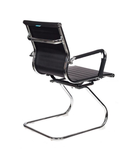 Кресло Бюрократ CH-883-LOW-V/BLACK черный, экокожа, 120 кг, механизм качания, низкая спинка