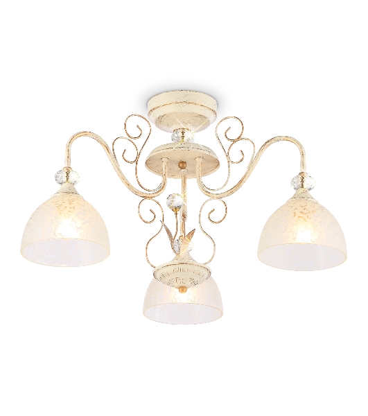 Светильник Ambrella light TR3055/3 BG/GD/FR бежевый/золото/белый матовый E27/3 max 40W D600*380