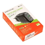 Сетевое зарядное устройство BOROFONE BA46A Premium, один порт USB, один порт Type-C, PD, 18W, 5V, 3.0A, черный, фото 1