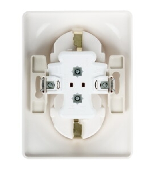 Systeme Electric Glossa Перламутр Розетка 2-ая с/з , 16А (в сборе)