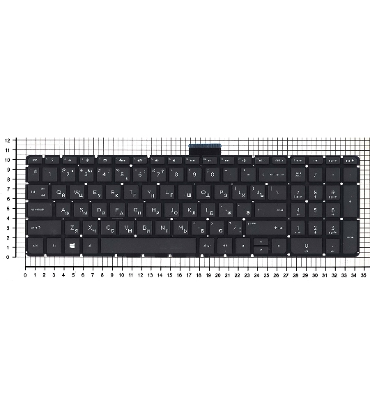 Клавиатура для ноутбука HP Omen 17-W000 черная с белой подсветкой